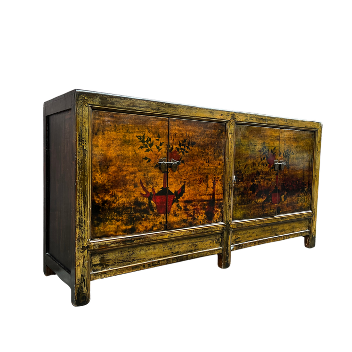 Massivholzkommode mit Hochglanzfinish