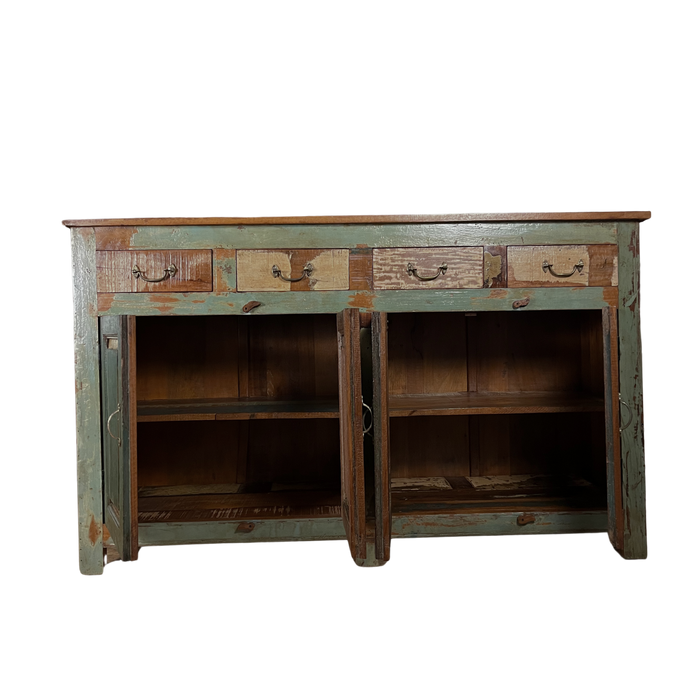 Kommode mit bunter Shabby-Chic Patina