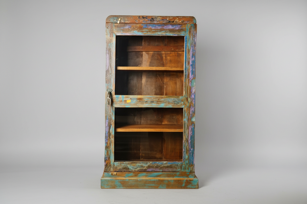 Vitrine aus indischen Teakholz