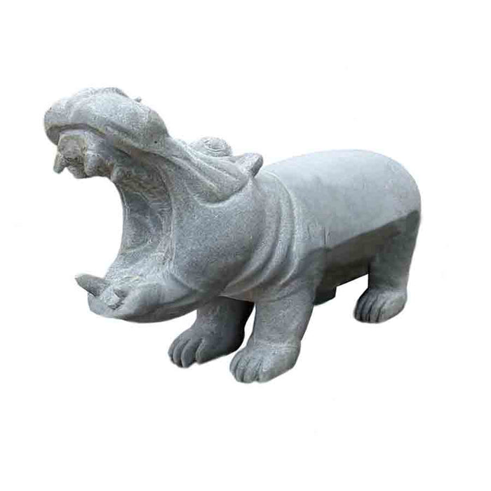 Flusspferd Skulptur aus Flussstein