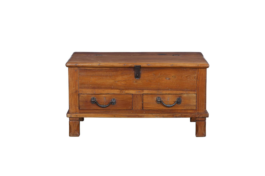 Indische Teakholz Truhe