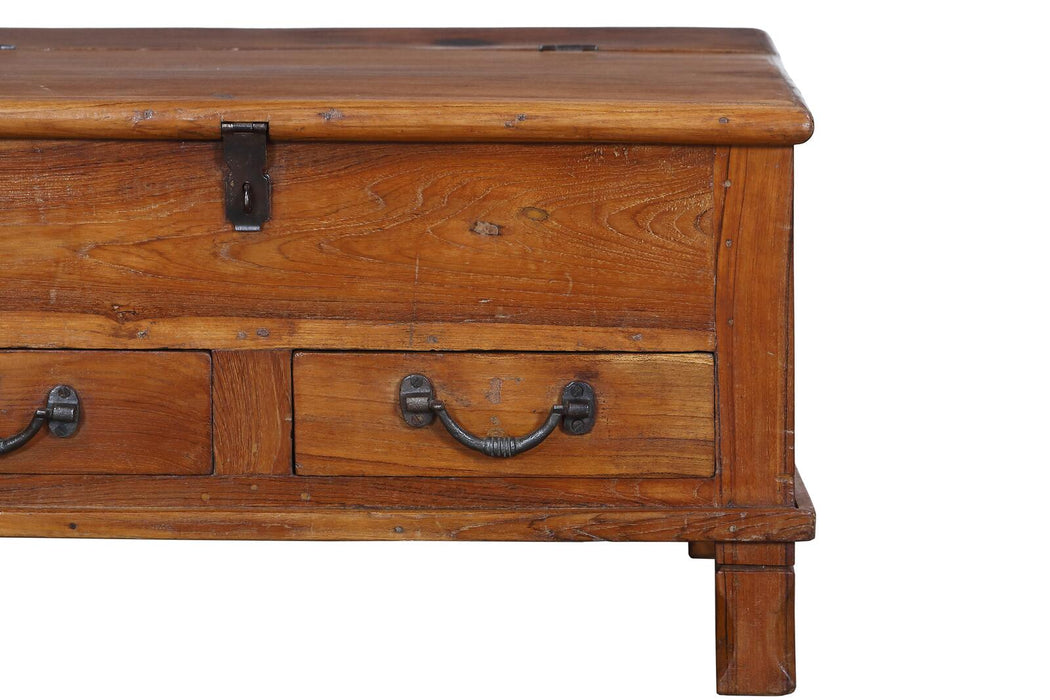 Indische Teakholz Truhe