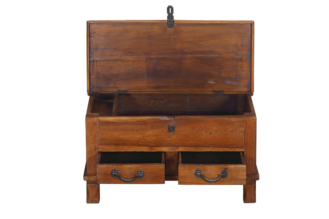 Indische Teakholz Truhe
