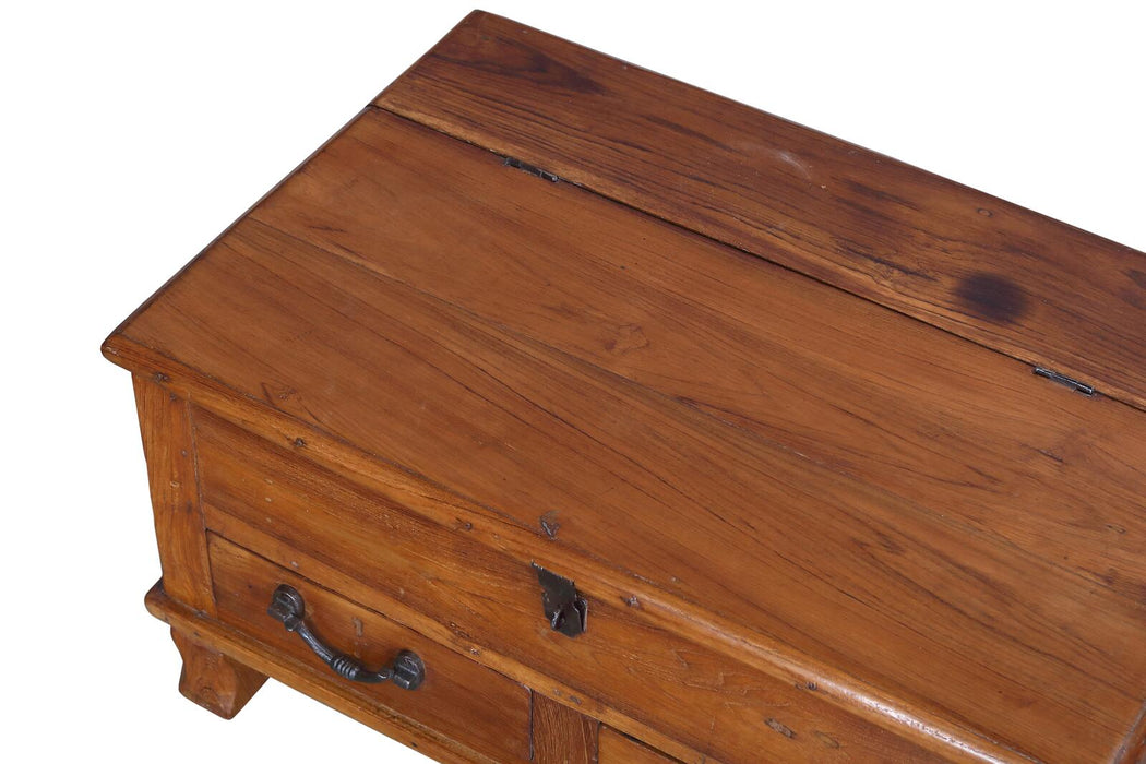 Indische Teakholz Truhe