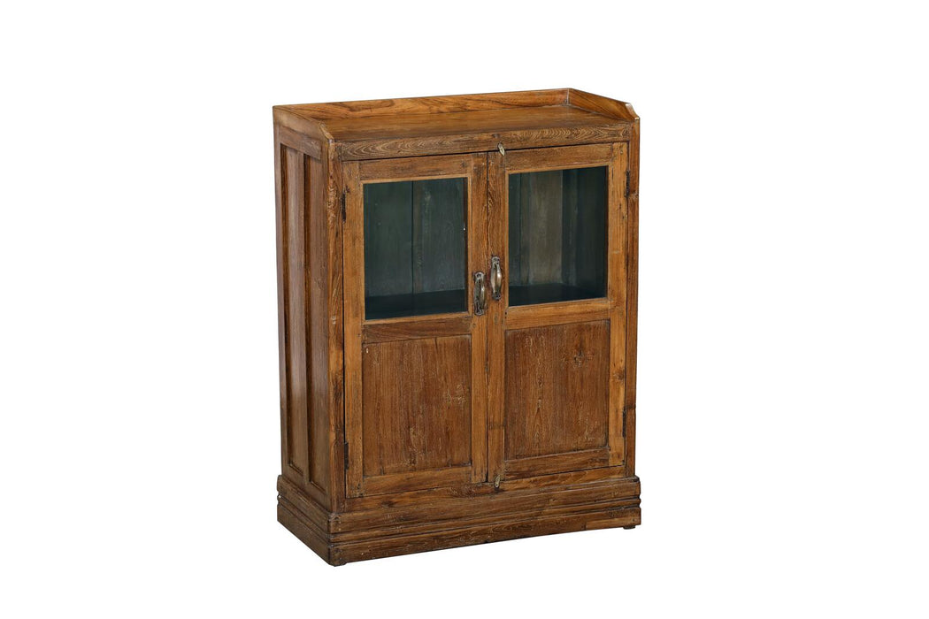 Original Indische Teakholz Vitrine