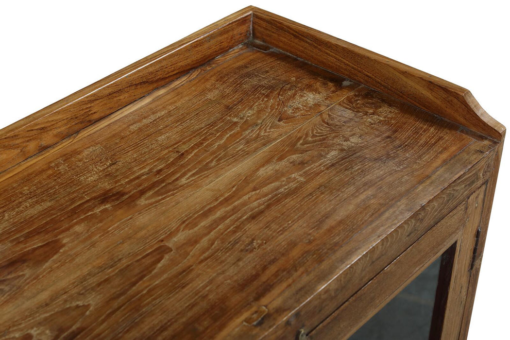 Original Indische Teakholz Vitrine