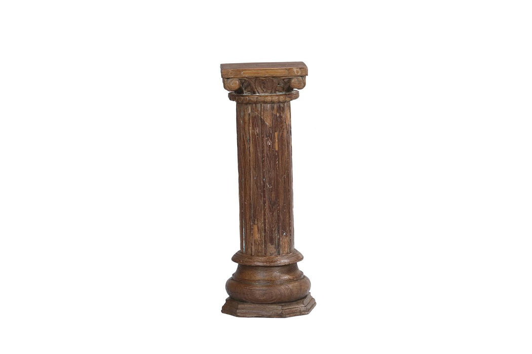 Indische Teakholz Säule