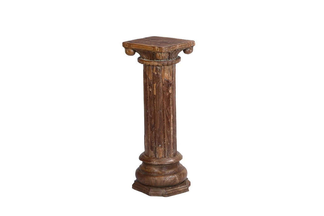 Indische Teakholz Säule