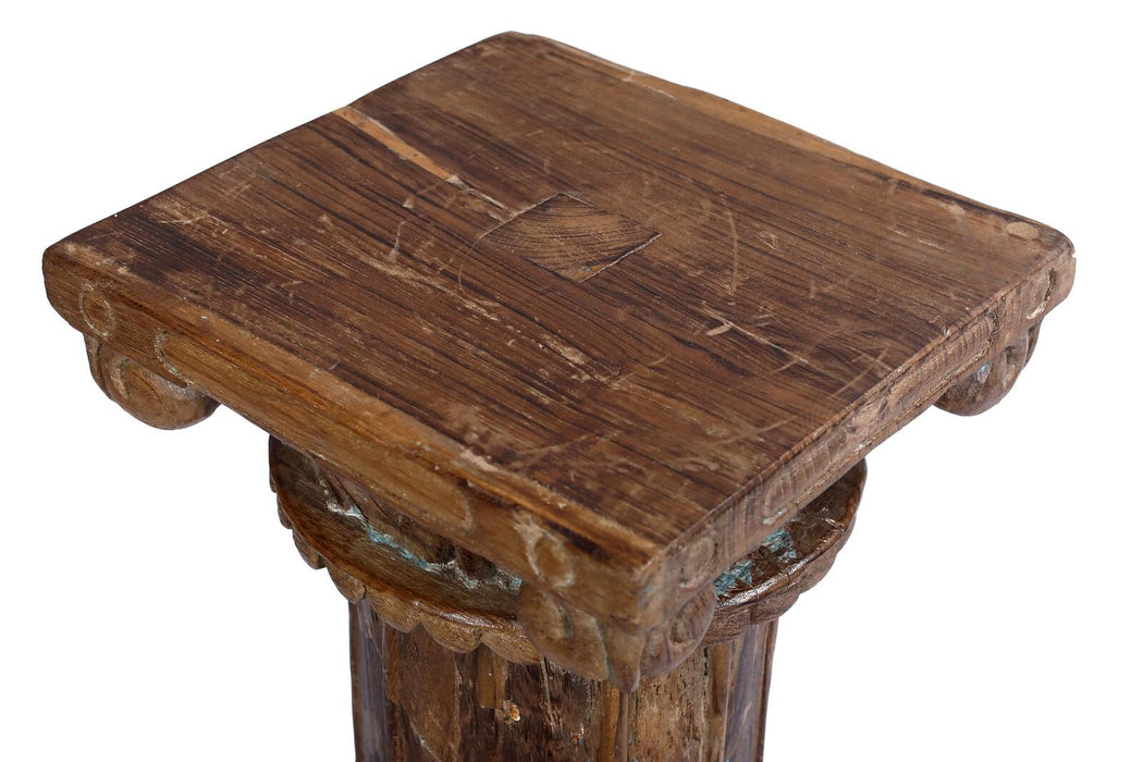 Indische Teakholz Säule