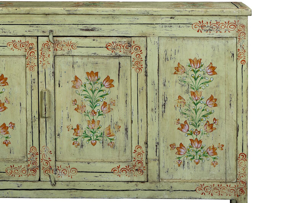 Indisches Sideboard mit floralen Muster