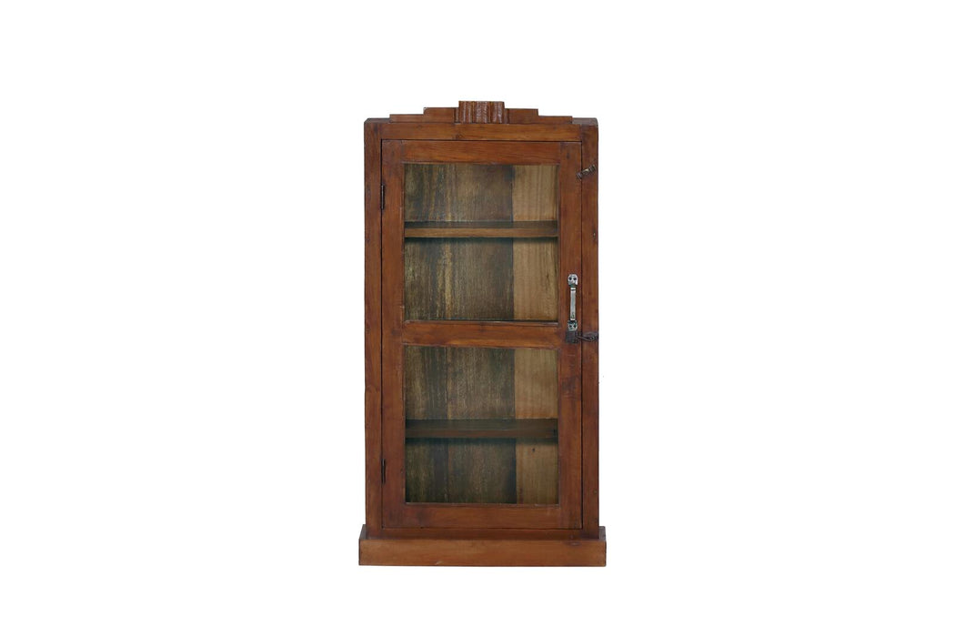 Original indische Teakholz Vitrine