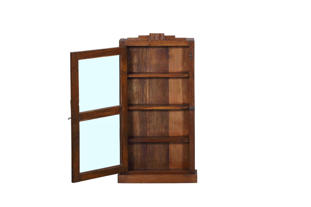 Original indische Teakholz Vitrine