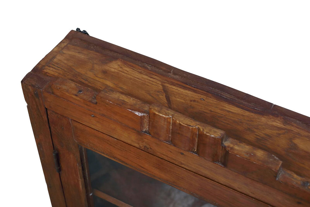 Original indische Teakholz Vitrine