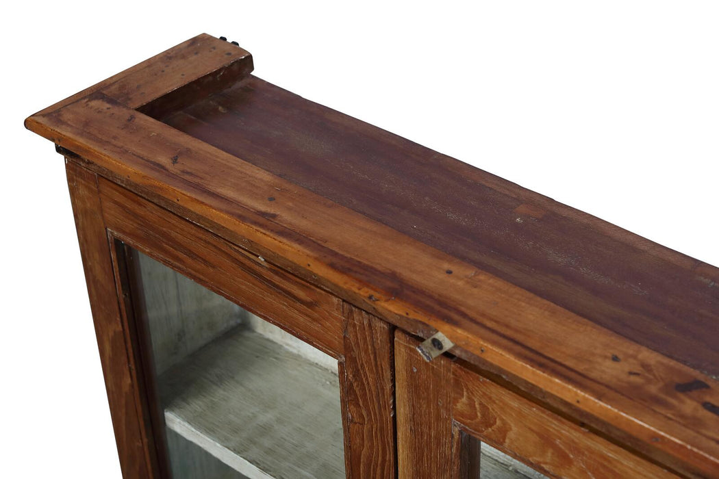 Original indische Teakholz Vitrine