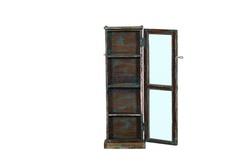 Schmale indische Vitrine