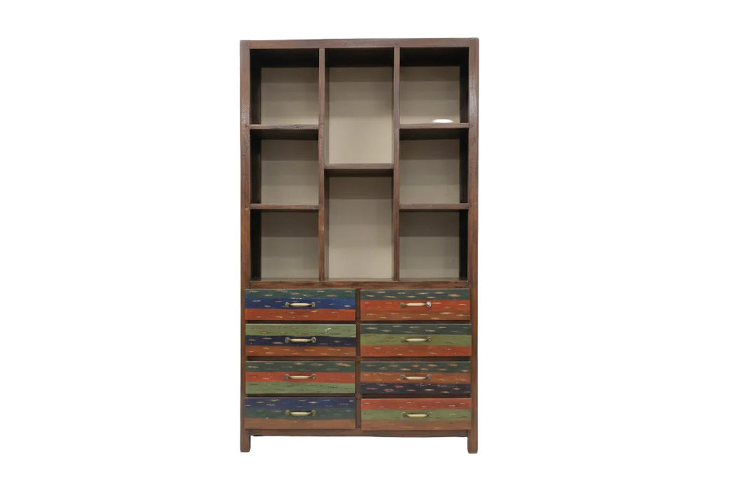 Regal aus recyclten Teakholz