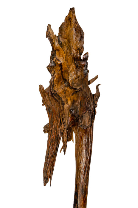 Holzobjekt auf Sockel