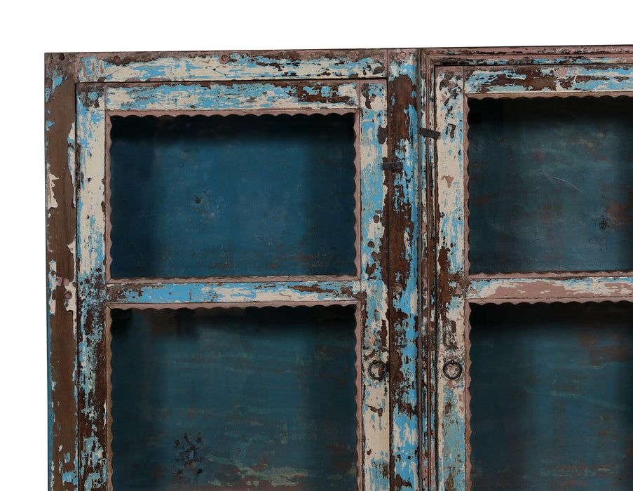 Shabby Chic Glasvitrine aus Indien