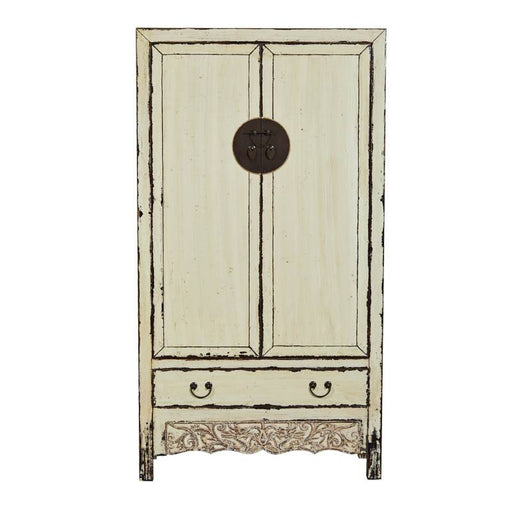 Chinesischer Kleiderschrank, weiss