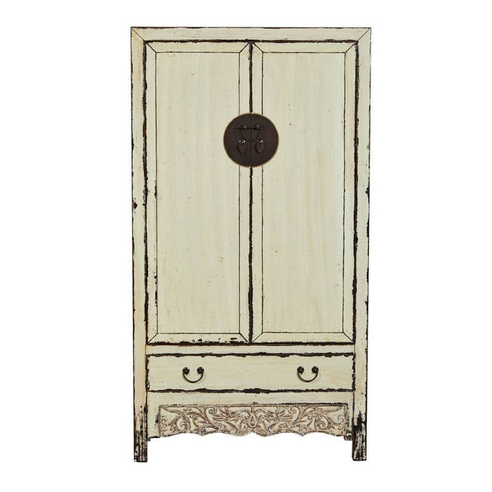 Chinesischer Kleiderschrank, weiss