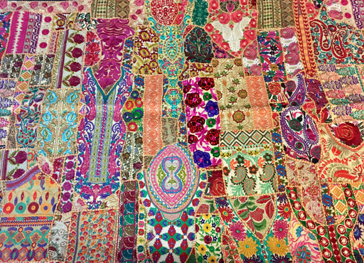 Patchwork Bettüberwurf / Wandbehang aus Indien